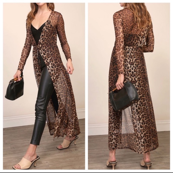 ✨LAST✨Fabulous Leopard print long kimono/duster - Picture 6 of 8